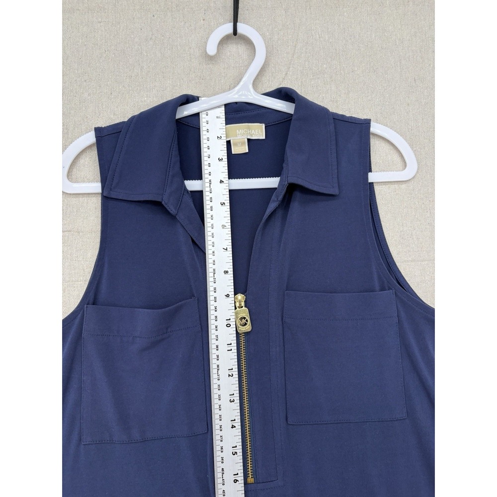 Michael Kors Sleeveless Half Zip MIDI Shift Dress Women's Size Medium - Picture 12 of 15